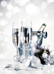 Celebration theme with champagne wine