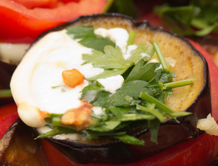 roasted eggplant with tomatoes