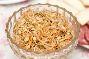 salad of sprouted wheat