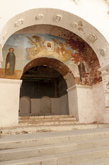 Fototapeta na wymiar Ikona mural na ścianie