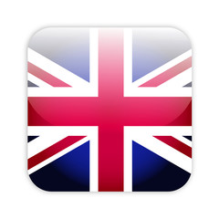Obraz premium Great britain flag button