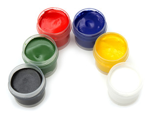 gouache on white background