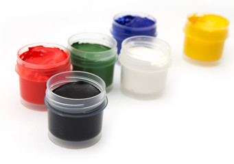 gouache on white background