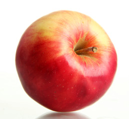 juicy red apple isolated on white