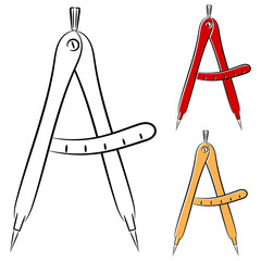 Measuring compasses. eps10