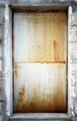 Old rusty metal door in Croatia