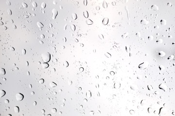 water drops on glass surface