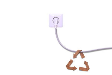 alternative energy, concept, isolated on white