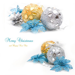 Collage with christmas decoration