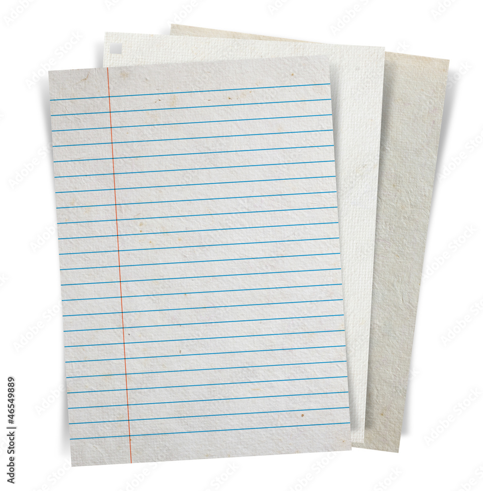 Poster sheet of paper stack isolated on white background