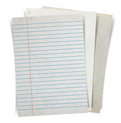 sheet of paper stack isolated on white background