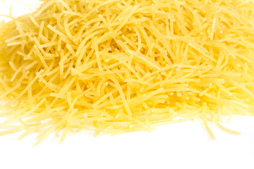 italian pasta (macaroni) isolated on white background