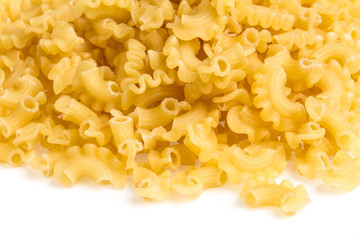 italian pasta (macaroni) isolated on white background