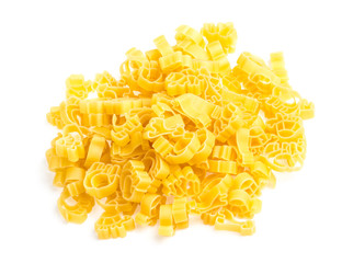 Raw yellow Italian pasta
