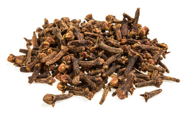 Carnation (spices) isolated on white background