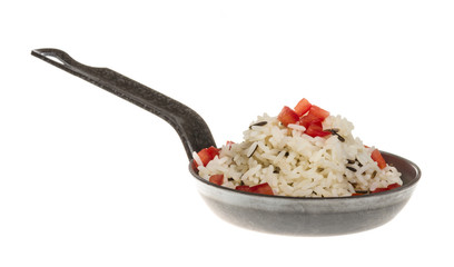 basmati,rice with vegetables in roasted pan