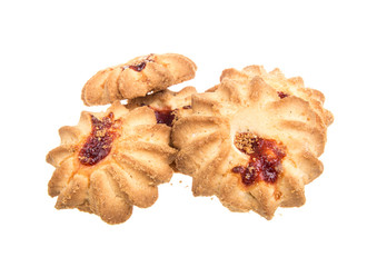 sweet cookies isolated on a white background