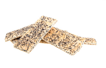 Heap of delicious  cookies isolated on white background