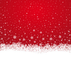 snowflake snow stars red white background