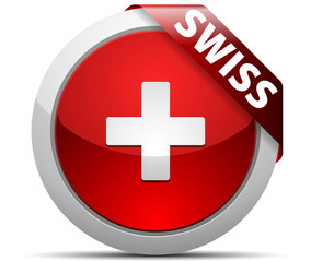 Obraz premium Schweiz Button