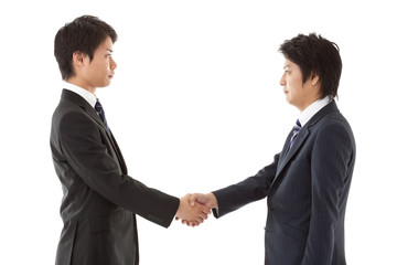 young businessmen handshake