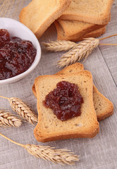 rusk and jam