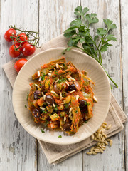 caponata with atichoke and pine nuts