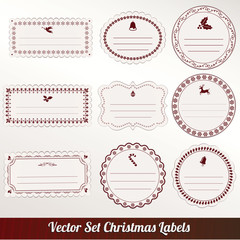 christmas frame set design. vector illustration