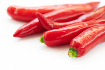 Red Hot Chili on white background