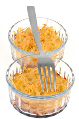 Ramequins de gratin de coquillettes