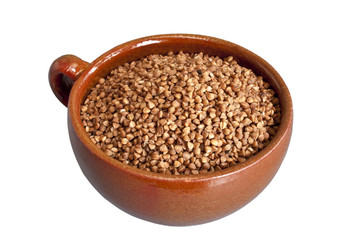 Buckwheat isolated on white