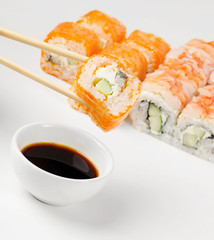 sushi on chopstick