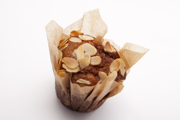 healhty peanuts on muffin for breakfast