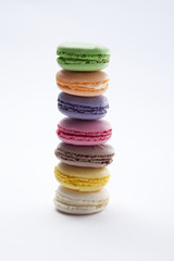 vertical colored sweets isolated on white