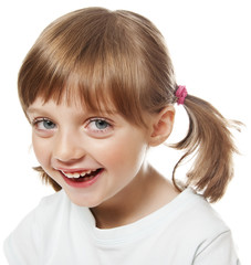 portrait of a happy little girl