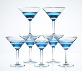 Martini Glass Pyramid Isolated