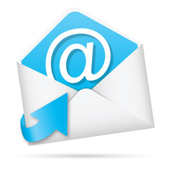 E-mail icon with arrow vector eps10