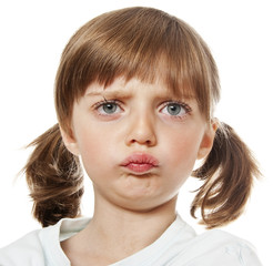 portrait of an angry little girl © Vera Kuttelvaserova