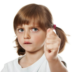 an angry little girl