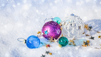 Christmas colored balls