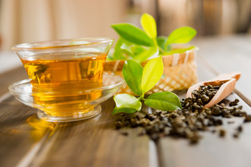 tea and tea leaves