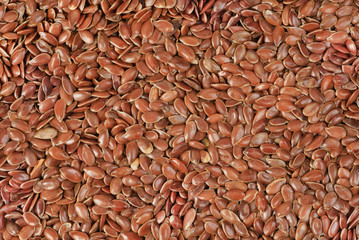 close up of flax seeds food background