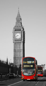 Double Decker Bus, Big Ben in far behind