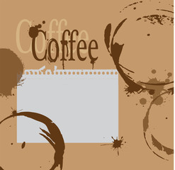 background for text and coffee stains