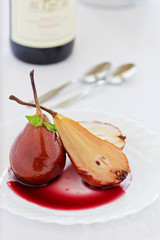 pere cotte al vino rosso