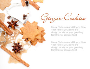 Christmas ginger cookies with spices