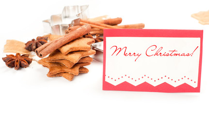 Christmas ginger cookies with spices