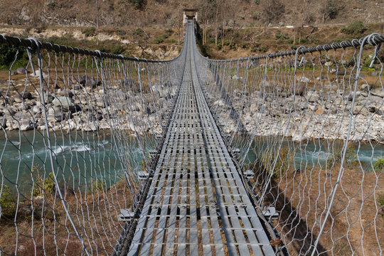 Hängebrücke in Nepal