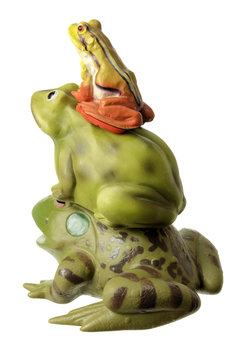 Stack of Toy Frogs
