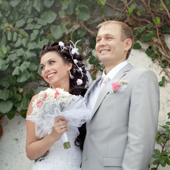 Just married in day of them wedding
